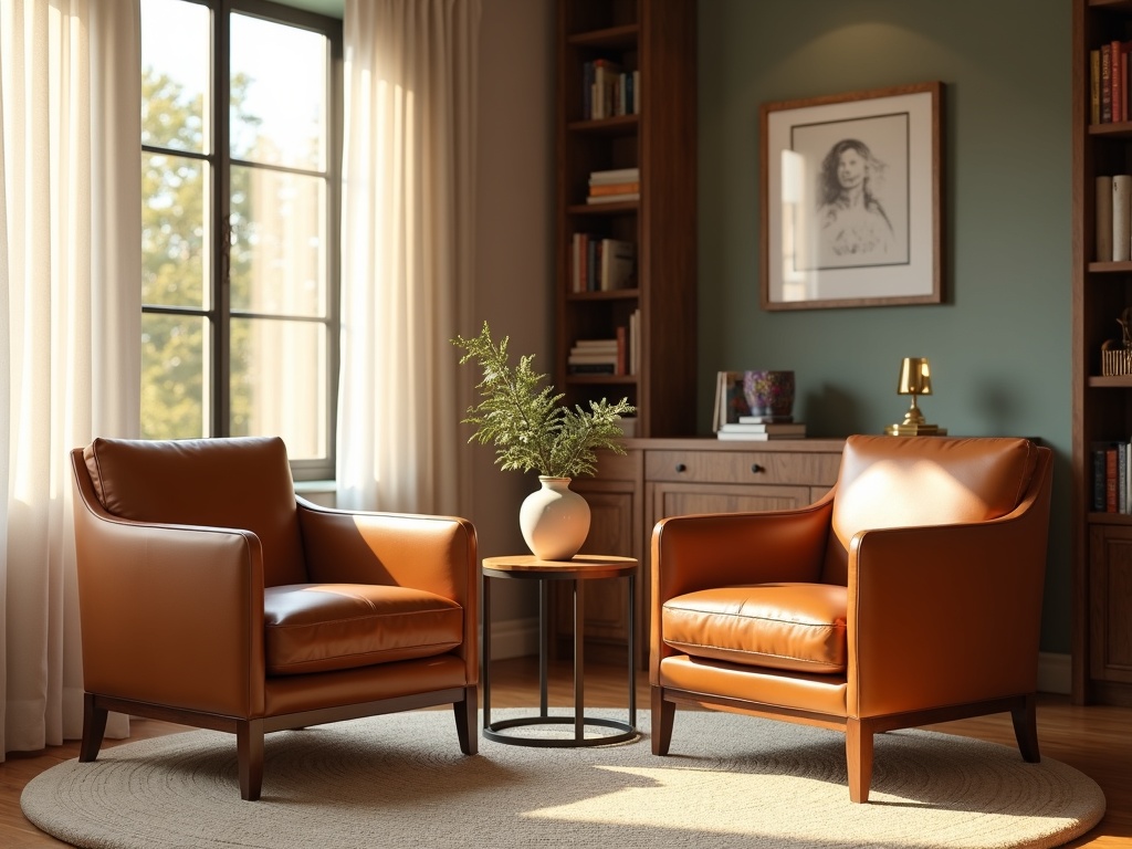 Warm, inviting counseling office at Anderson Counseling Services in Lynchburg, Virginia